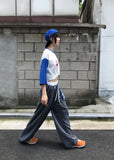 DOUBLE WAIST STRIPE SLACKS
