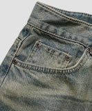 Wavelet Washed Denim Pants