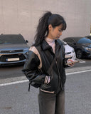 Kochi Leather Varsity Padded Jumper