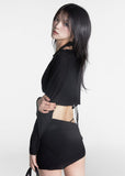 Draw Layered Net Cover Up Bikini