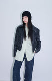 two way papaer leather jumper