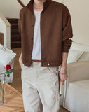 Kanji High-Neck Crop Cardigan