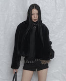 [mnem] Fur Collar Jacket