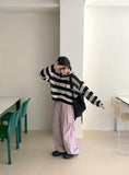 Larina Stripe Summer Hood Knit