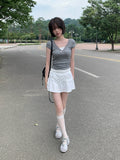 Nose Pocket Training Flare Mini Skirt