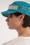 Studded Plaid patch military cap