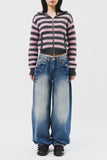 (W) Rock Blue Stud Jeans