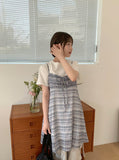 Deet Check Layered Sleeveless One Piece