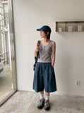 [unisex] Hotem Cool Banding Denim Bermuda Pants