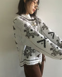 Enin Nordic Duffle Button Short Knit Cardigan