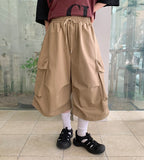 [unisex] Tolts Parachute Cargo Bermuda Banding Pants