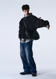 EYELET LEATHER SADDLEBAG