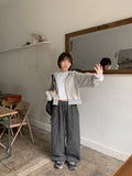 [unisex] Asoko banding ribbed wide pants