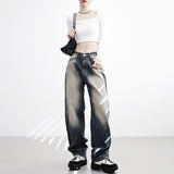 Lilnen washing denim pants