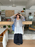 Kyoses Shirring Nylon Banding Wide Pants