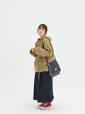 [BAONHAUS] Kuninged ribbon pocket cotton hood jacket