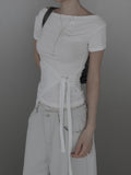 Tie Knot Boat Neck Tee