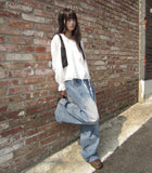 Leuken Pintuck Frill Blouse