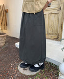 Syojeu String Banding Cargo Long Skirt