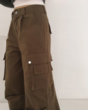 Zon Pintuck Wide Cargo Two-Way Cotton Pants
