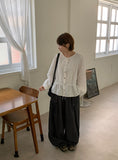 [unisex] Ridello Pintuck Rivet Banding Wide Pants