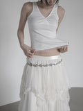 Pre-lace Trimmed Sleeveless