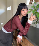 Leli See-Through Round Neck Long Sleeve T-Shirt