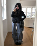 Miley String Hooded Vest Padded