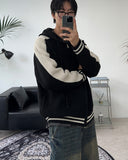 Enon Varsity Knit Hooded Zip-Up
