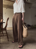 Cooling Belted Two-Tuck Slacks
