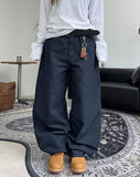 Foreign studded herringbone pants