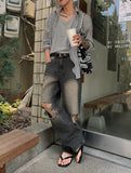 Vintage destroyed denim