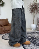 Rotor Stitch Balloon Denim Pants