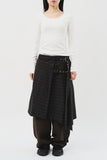 (W) Rier Checked Wool Skirt