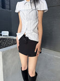 Overlay Flap Skirt Pants