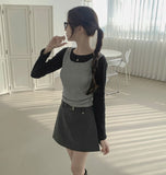 Dot Ribbon String Layered Unique Sleeveless