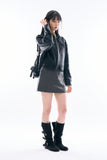 Boyle minimal leather jacket
