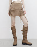 Noir String Pleats Skirt