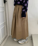 Mittim banding cargo long skirt