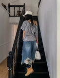 Chif Vintage Damage Bermuda Denim Pants