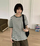 Welty Stripe Over Short Sleeve Tee