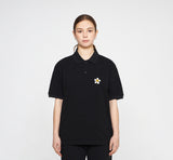 Flower Dot Embroidered Pique Short Sleeve T-shirt