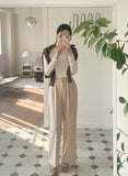 Eslin Two Pin Tuck Wide Slacks