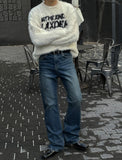 Heavy Angora Lettering Knit