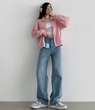 Daily Collar Light Shibori Windbreaker