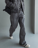 Desub washed wide denim pants