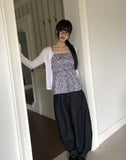 Onni Embroidered Balloon Wide Denim Long Pants