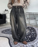 Leiden Pintuck Cargo Denim Pants