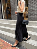 Enard satin flared skirt