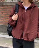Hyoa Check Hood Windbreaker